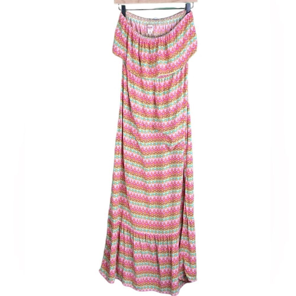 MOSSIMO Y2K Strapless Maxi Dress Boho colorful size Medium